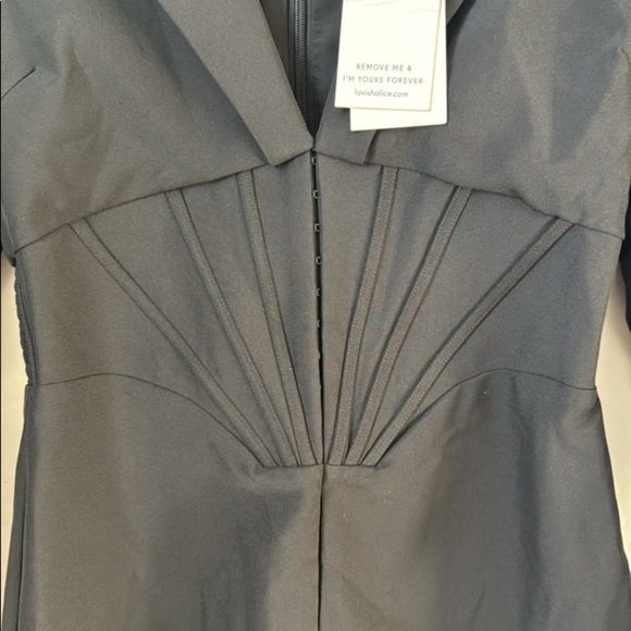 NWT Lavish Alice Corset Tux Mini Dress in Black Size 10 - Picture 5 of 9